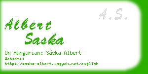 albert saska business card