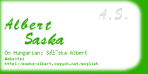 albert saska business card